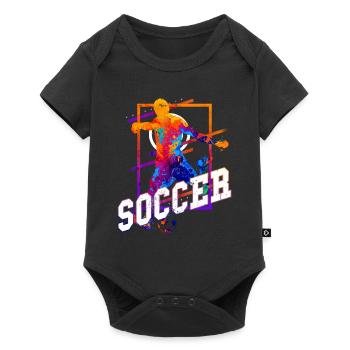 Soccer Soccer Player Striker Fan Colorful - Baby Premium short-sleeve bodysuit - black - Front