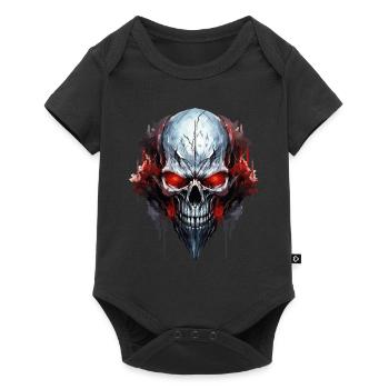 Skull Skull Skeleton Motorcycle Biker Gang - Baby Premium short-sleeve bodysuit - black - Front