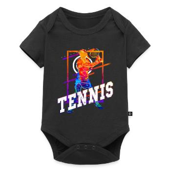 Tennis Tennis Player Woman Sport Match Club Fan - Baby Premium short-sleeve bodysuit - black - Front