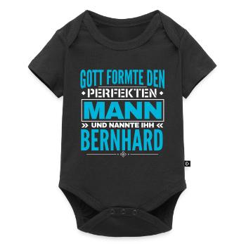 Bernhard Name Design - Baby Premium Kurzarmbody - Schwarz - Vorne