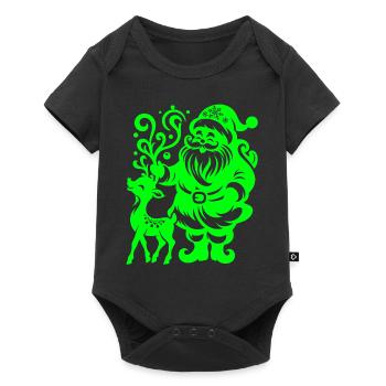 Xmas christmas santa clau naughty holidays winter - Baby Premium short-sleeve bodysuit - black - Front