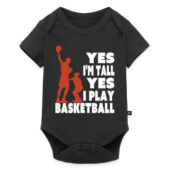 Yes I Am Tall I Play Basketball Funny Tall Player - Baby Premium short-sleeve bodysuit - black - Front