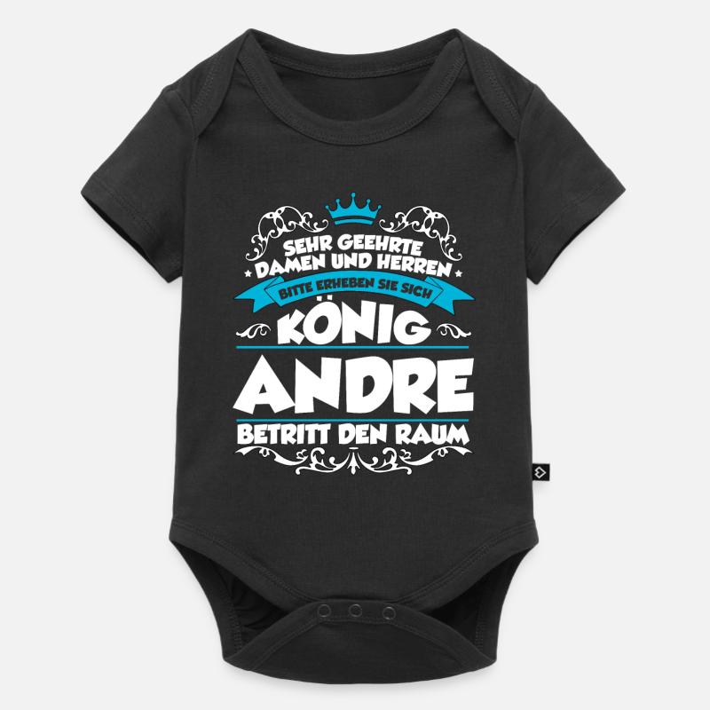 Andre Name Design - Baby Premium Kurzarmbody - Schwarz