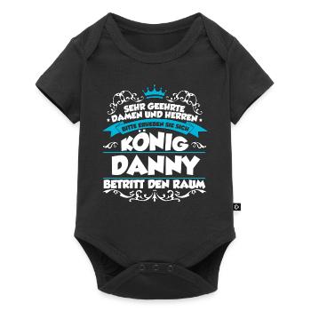 Danny Name Design - Baby Premium Kurzarmbody - Schwarz - Vorne