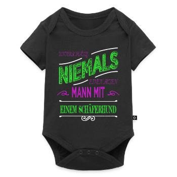 schäferhund bday chihuahua humor bluthund vatertag - Baby Premium Kurzarmbody - Schwarz - Vorne
