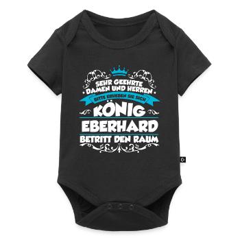 Eberhard Name Design - Baby Premium Kurzarmbody - Schwarz - Vorne