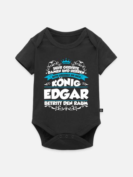 Edgar Name Design - Baby Premium Kurzarmbody - Schwarz