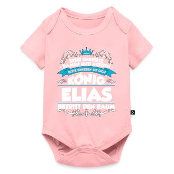 Elias Name Design - Baby Premium Kurzarmbody - Rosa - Vorne
