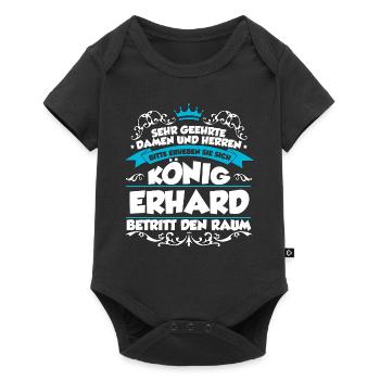 Erhard Name Design - Baby Premium Kurzarmbody - Schwarz - Vorne