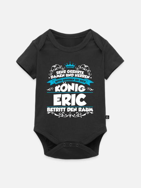 Eric Name Design - Baby Premium Kurzarmbody - Schwarz