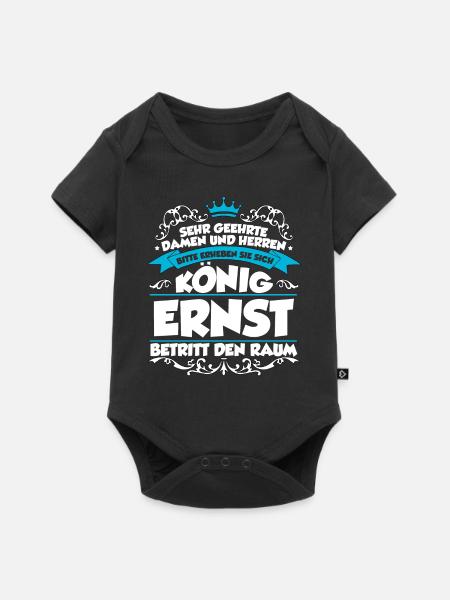 Ernst Name Design - Baby Premium Kurzarmbody - Schwarz