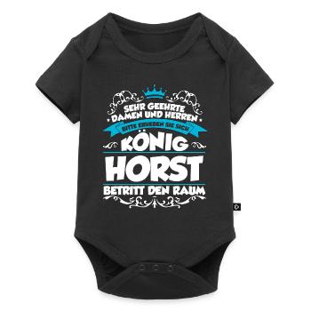 Horst Name Design - Baby Premium Kurzarmbody - Schwarz - Vorne