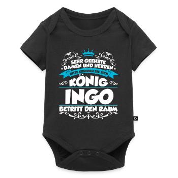 Ingo Name Design - Baby Premium Kurzarmbody - Schwarz - Vorne
