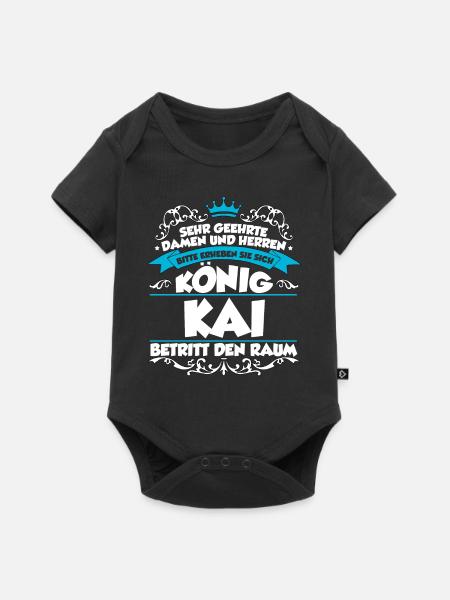 Kai Name Design - Baby Premium Kurzarmbody - Schwarz