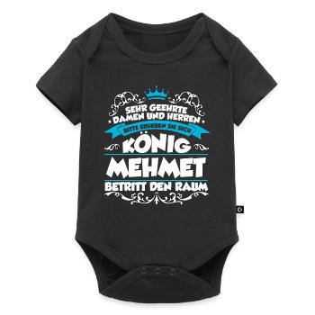 Mehmet Name Design - Baby Premium Kurzarmbody - Schwarz - Vorne