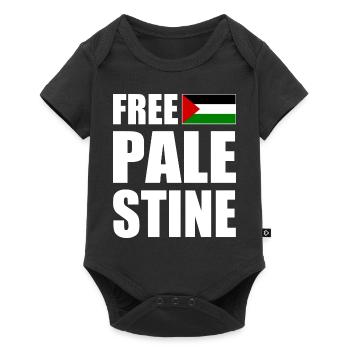Free palestine - Body à manches courtes Premium Bébé - noir - Devant