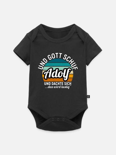 Adrian - Baby Premium Kurzarmbody - Schwarz