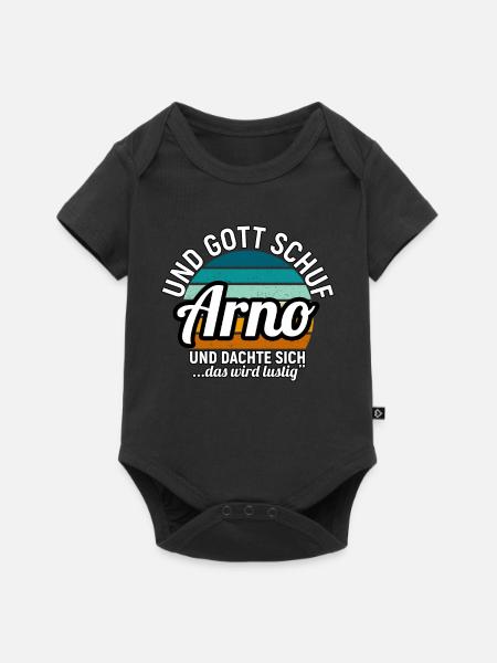 Arthur - Baby Premium Kurzarmbody - Schwarz