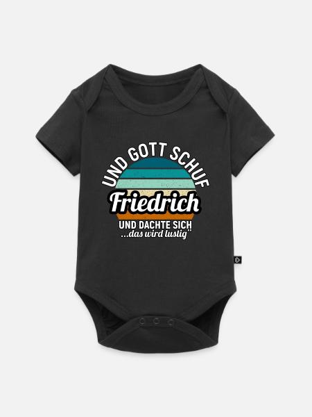 Friedrich - Baby Premium Kurzarmbody - Schwarz