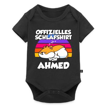 Offizielles Schlafshirt Von Ahmed - Baby Premium Kurzarmbody - Schwarz - Vorne