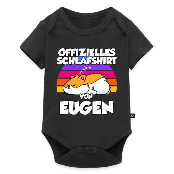 Offizielles Schlafshirt Von Eugen - Baby Premium Kurzarmbody - Schwarz - Vorne