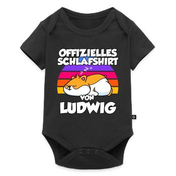 Offizielles Schlafshirt Von Ludwig - Baby Premium Kurzarmbody - Schwarz - Vorne