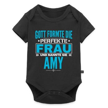 Amy Name Design - Baby Premium short-sleeve bodysuit - black - Front