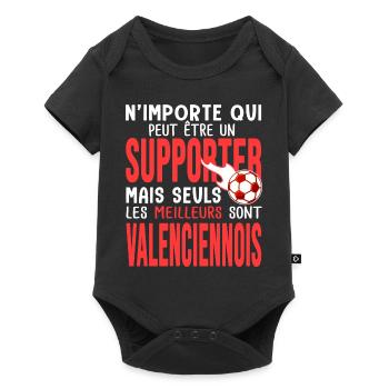 Valenciennes foot supporter football valenciennois - Body à manches courtes Premium Bébé - noir - Devant