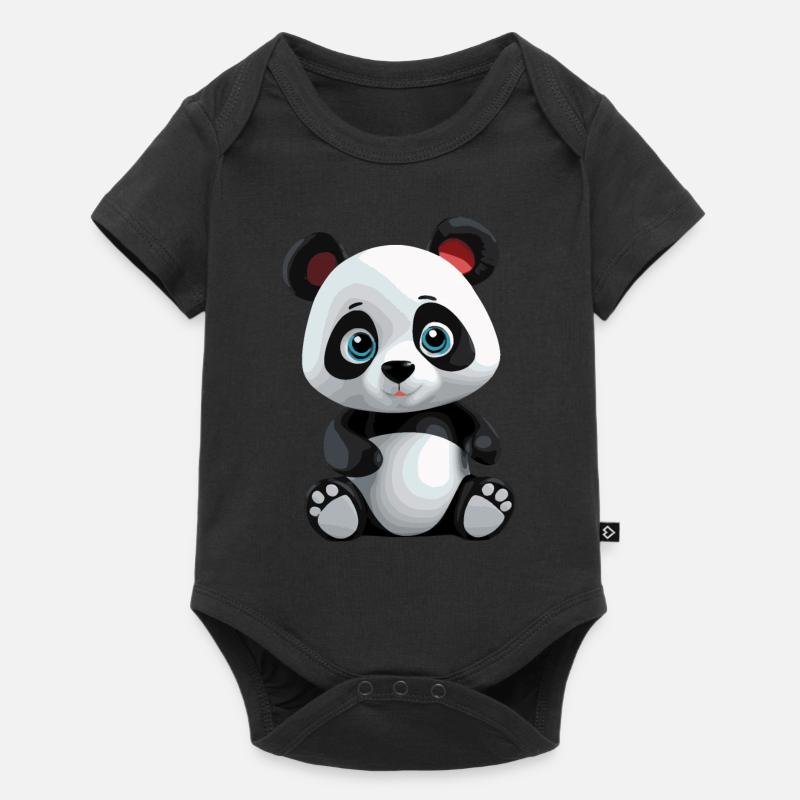 Panda - Baby Premium short-sleeve bodysuit - black
