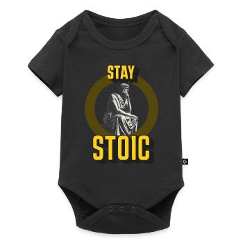 Stay Stoic - Baby Premium short-sleeve bodysuit - black - Front