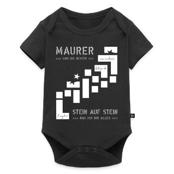 Wall Building Construction House Builder - Baby Premium short-sleeve bodysuit - black - Front