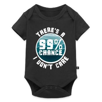 Il y a 99% de chances que je m’en fous d’être drôle - Body à manches courtes Premium Bébé - noir - Devant
