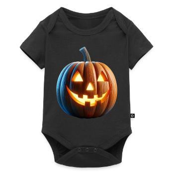 Jack o Lanterne citrouille - Body à manches courtes Premium Bébé - noir - Devant