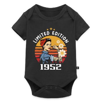 Rétro Année de naissance 1952 Vintage Anniversaire 1952 - Body à manches courtes Premium Bébé - noir - Devant