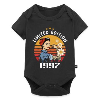 Retro Birth Year 1997 Vintage Birthday 1997 - Baby Premium short-sleeve bodysuit - black - Front