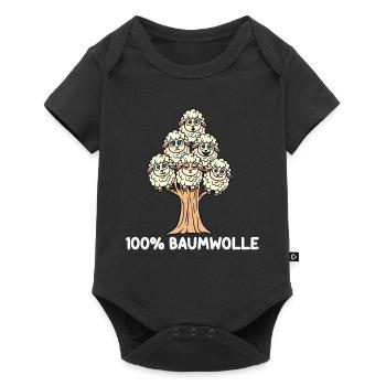 100% Baumwolle - Baby Premium Kurzarmbody - Schwarz - Vorne