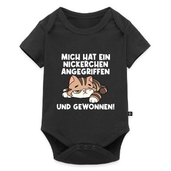 I was attacked by a little bit - Baby Premium short-sleeve bodysuit - black - Front
