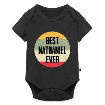 Le meilleur Nathaniel de tous les temps - Body à manches courtes Premium Bébé - noir - Devant