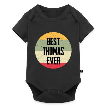 Best Thomas Ever - Baby Premium Kurzarmbody - Schwarz - Vorne