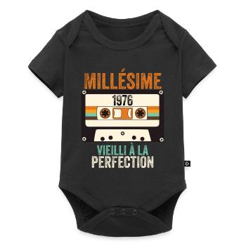Millésime 1976 vieilli à la perfection - Body à manches courtes Premium Bébé - noir - Devant