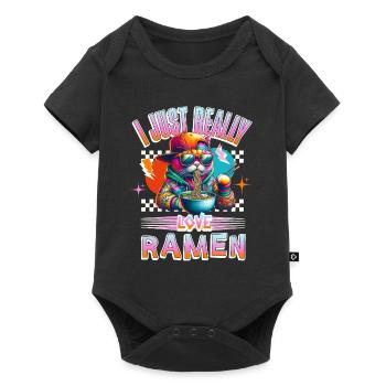 J’adore vraiment les ramen - Body à manches courtes Premium Bébé - noir - Devant