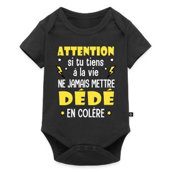 André humour prénom andré tshirt personnalisé dédé - Body à manches courtes Premium Bébé - noir - Devant