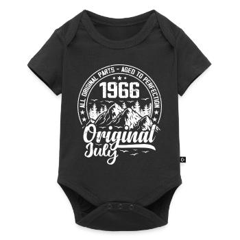 juillet 1966 Original:58 Ans Cadeau d'Anniversaire - Body à manches courtes Premium Bébé - noir - Devant