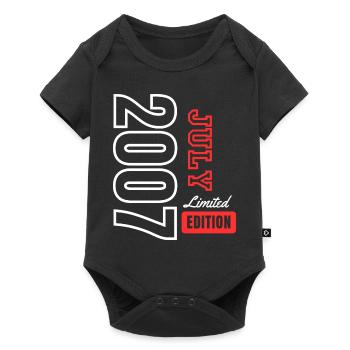 Jubiläumsgeschenk - Limitierte Auflage Juli 2007 - Baby Premium Kurzarmbody - Schwarz - Vorne