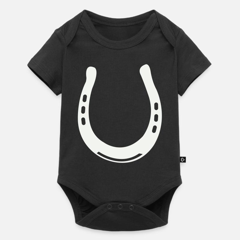 fer à cheval - Body à manches courtes Premium Bébé - noir