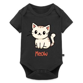 Miaou Chat - Body à manches courtes Premium Bébé - noir - Devant