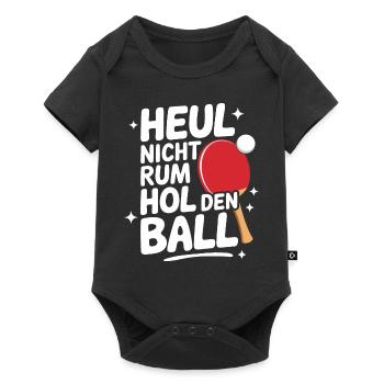 Tennis de table Joueur de tennis de table - Body à manches courtes Premium Bébé - noir - Devant