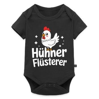 chicken chickens farmer farmer farm - Baby Premium short-sleeve bodysuit - black - Front