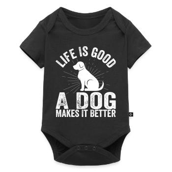 Life Is Funny Good A Dog Makes It Better Dog Lover - Body à manches courtes Premium Bébé - noir - Devant