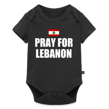 Pray for lebanon - Baby Premium Kurzarmbody - Schwarz - Vorne